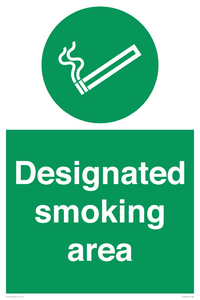 Designated smoking area